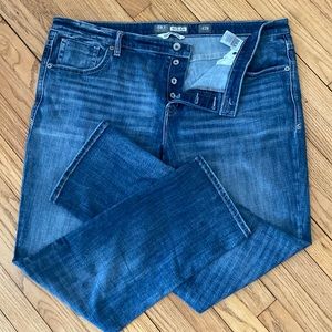 Men’s Buckle straight leg butterfly buckle jeans